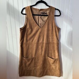 Abercrombie & Fitch Brown Large Tall Faux Suede Dress